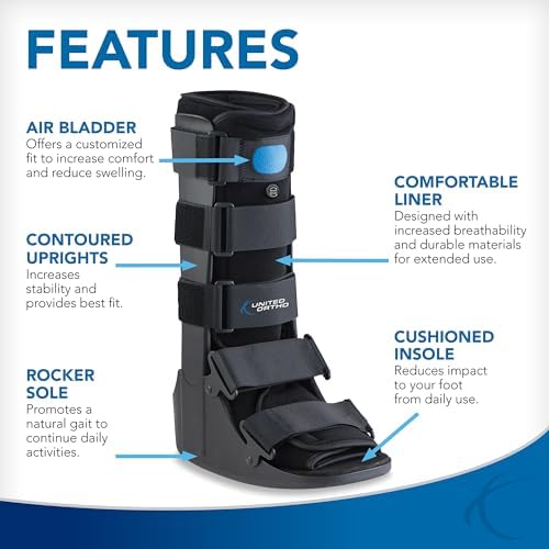 United Ortho Air Cam Walker Fracture Boot, Small, Black - Image 3